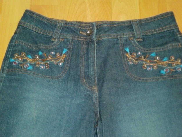 7/8-Jeans, Gr. 36 K (Kurzgröße), blau