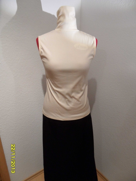 Rollkragen Tanktop in beige, Größe 36, sehr schick, Sommertop, leicht