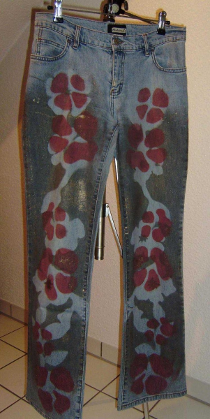 Ausgefallene Jeans von Madonna Gr. 29/32 im Used-Look