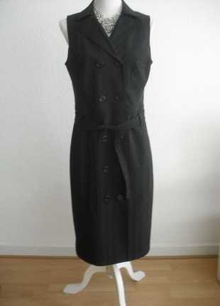 Topaktuell - schwarzes Kleid / Longweste - Gr. 40