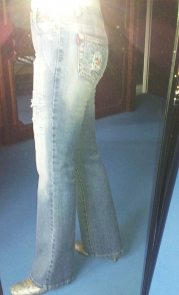 Sexy Hüft-Jeans mit toller Applikation