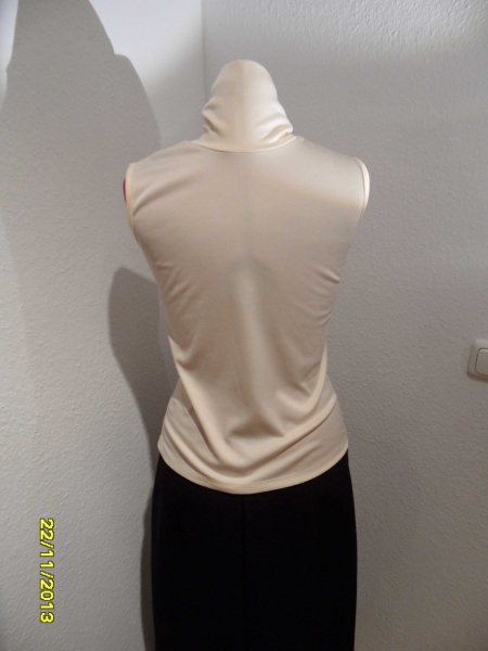 Rollkragen Tanktop in beige, Größe 36, sehr schick, Sommertop, leicht