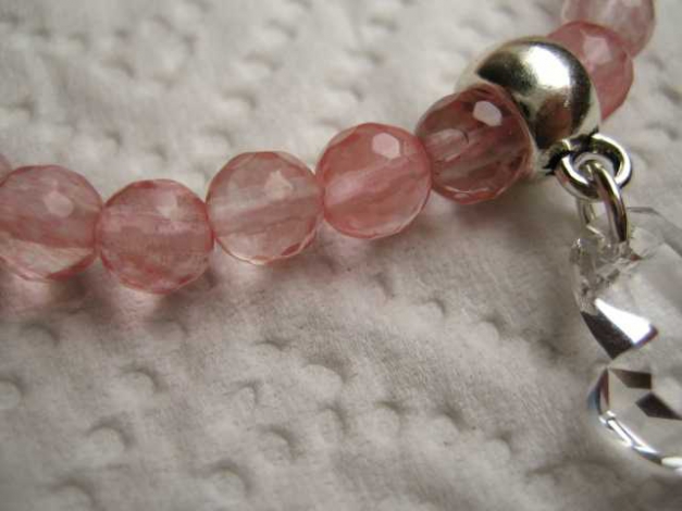 Armband Quarz Perlen Swarovski 925er Silber