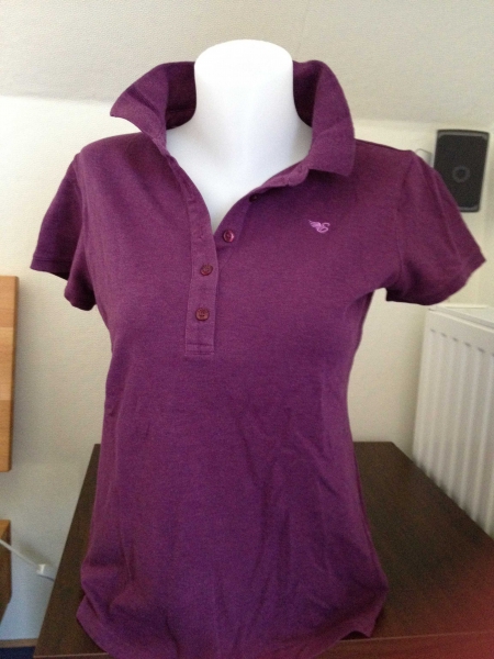 Esprit by EDC Polo T-Shirt Weinrot Gr M