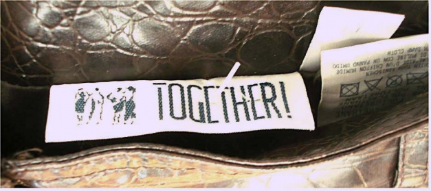 Hose von Together - Im Schlangenledermuster - dunkelbraun - Gr. 40 