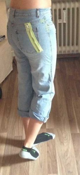 hellblaue 3/4 Jeans