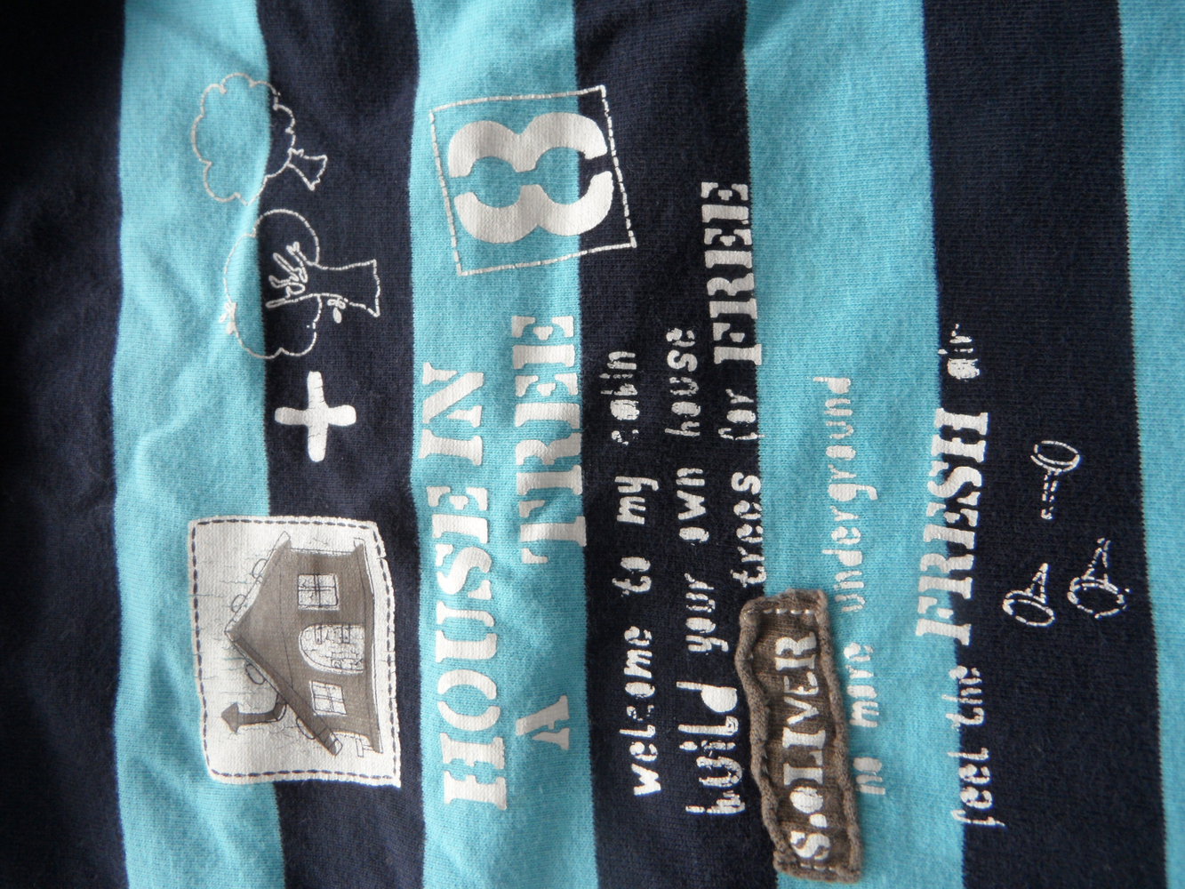 s.Oliver schönes Langarmshirt Baumhaus