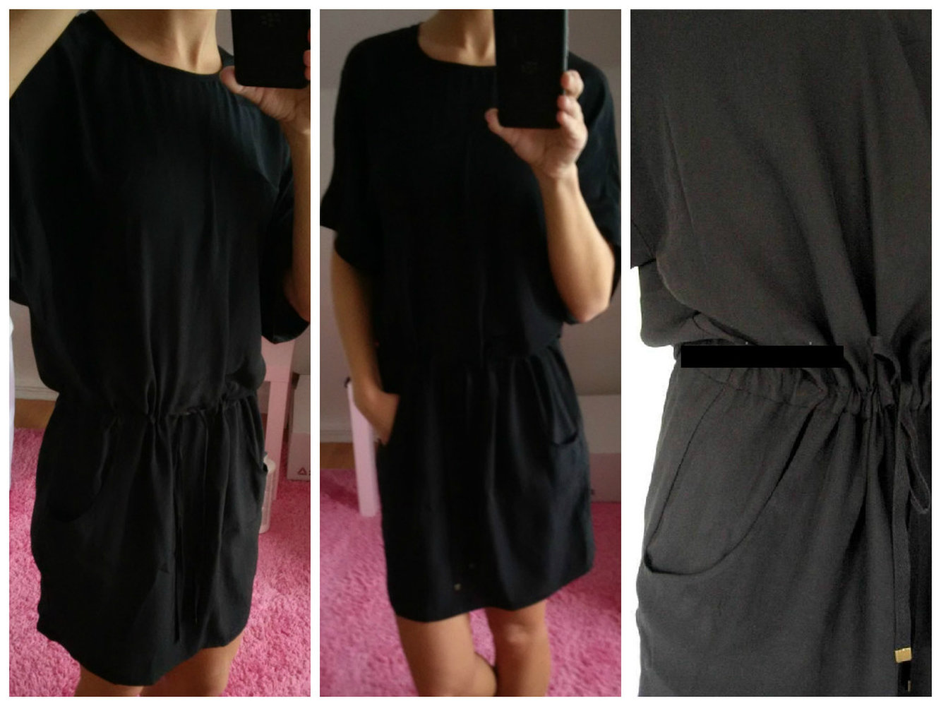 NEU Victoria's Secret Kleid (XS) S/36 schwarz mit Taschen
