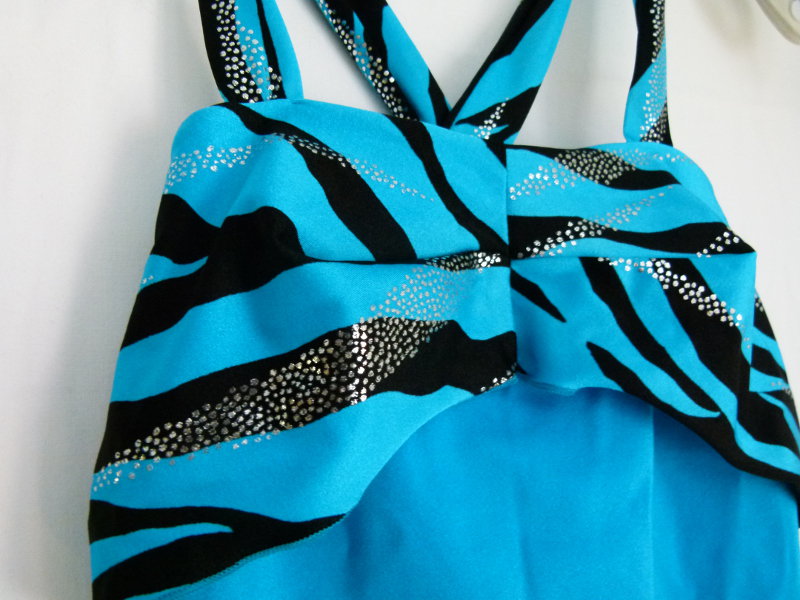 Badeanzug aus den 80ern, türkis schwarz silber, mit Bandeau, Vintage Retro 80s Sommer Strand Festival Goa