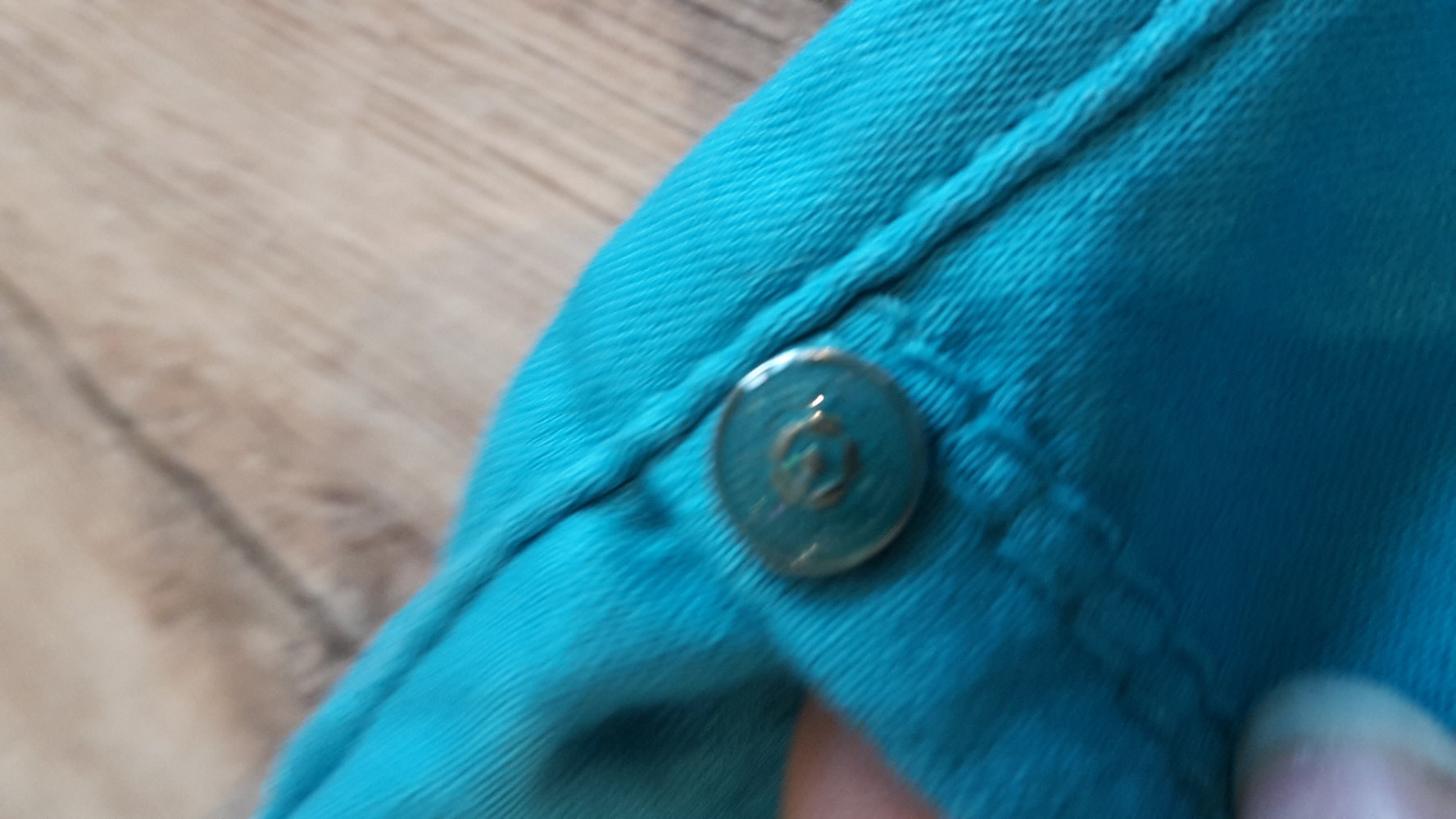 GR.42/l petrol blau Hose Sommer 7/8 chic Details frisch türkis