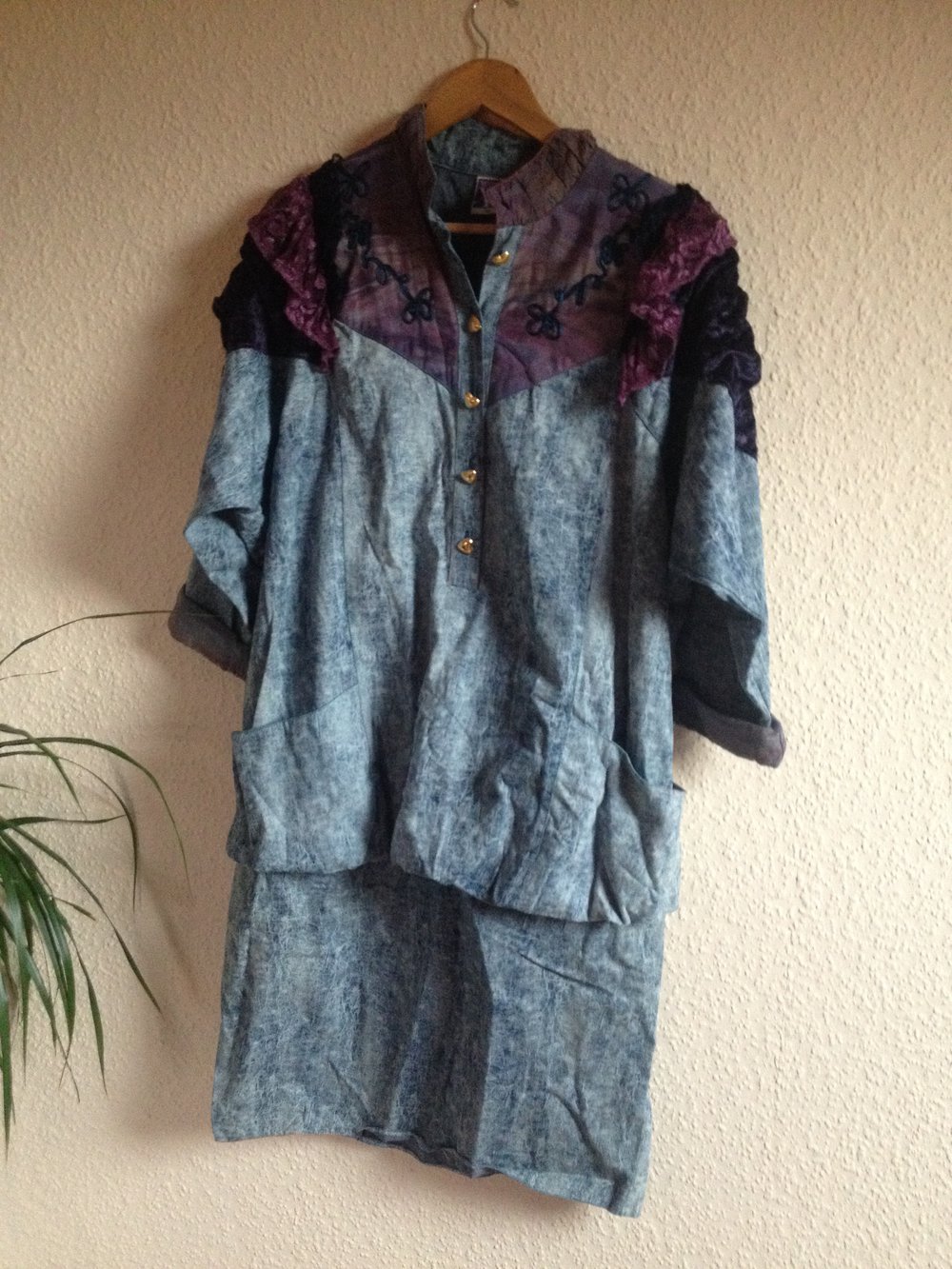 Umstandskleidung Vintage Jeanskleid