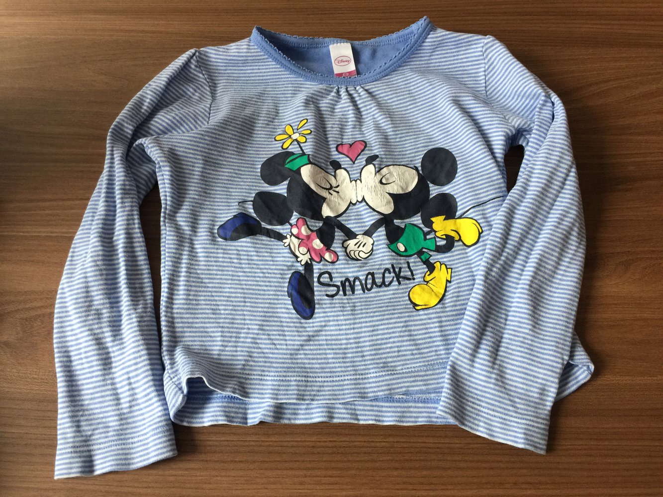Langärmliger Schlafanzug mit Mickey und Minnie Print