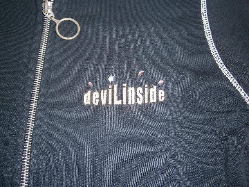 Sweatshirt-Jacke Kapuzenjacke von Wear Me Baby Gr. M, Print: deviLinside
