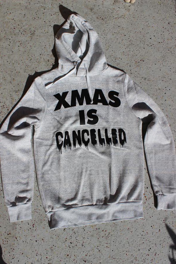 NEU! XMAS Hoodie Schneeflocke blass-grau gemustert