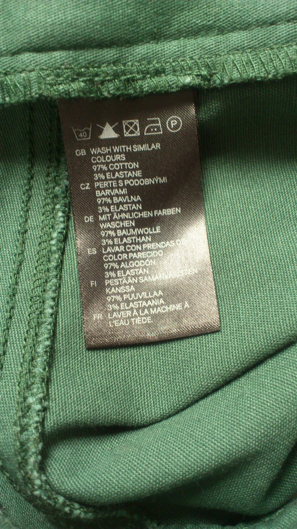 Dunkelgrüne High Waste Stoffhose von H&M HundM Größe 36 S 