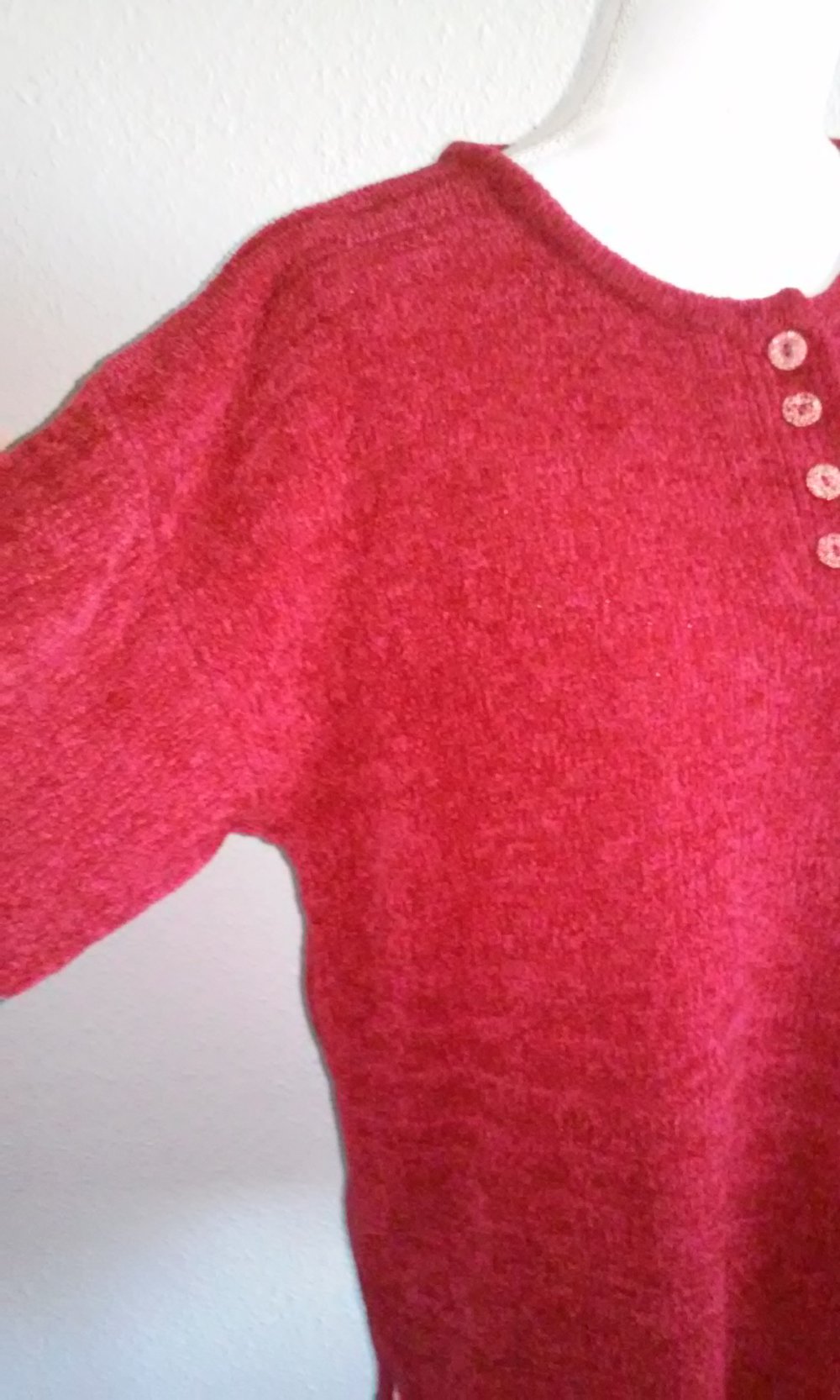Pullover Rilli Pulli langärmlig Knopfleiste anschmiegsam weich