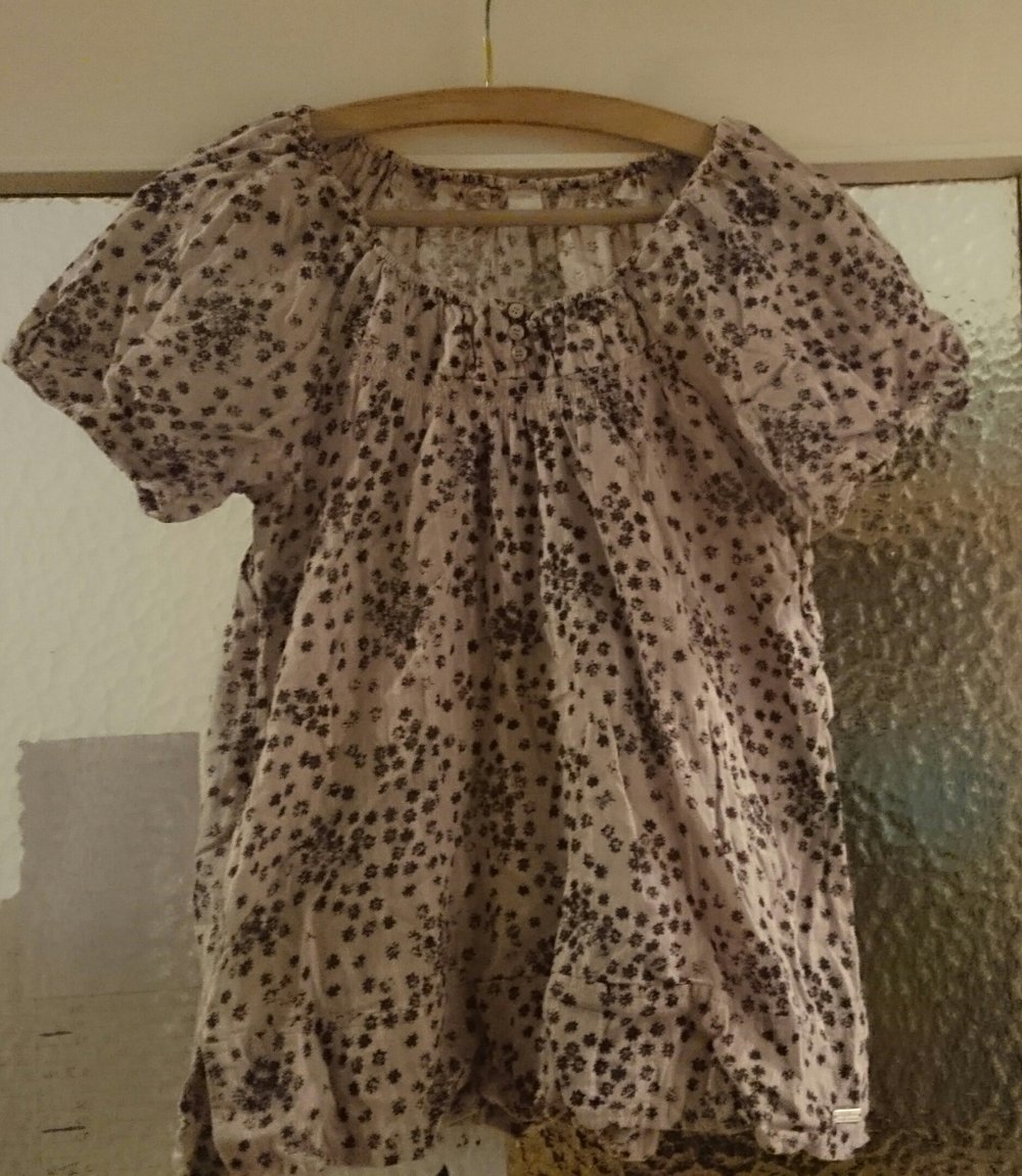 kurzärmlige Baumwollbluse