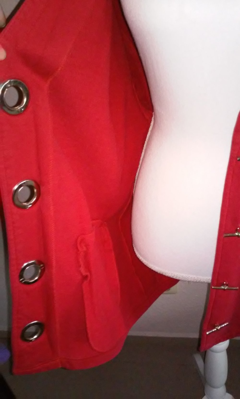 FlashLigths Marken - Jacke Cardigan innen angeraut Shirtjacke rot