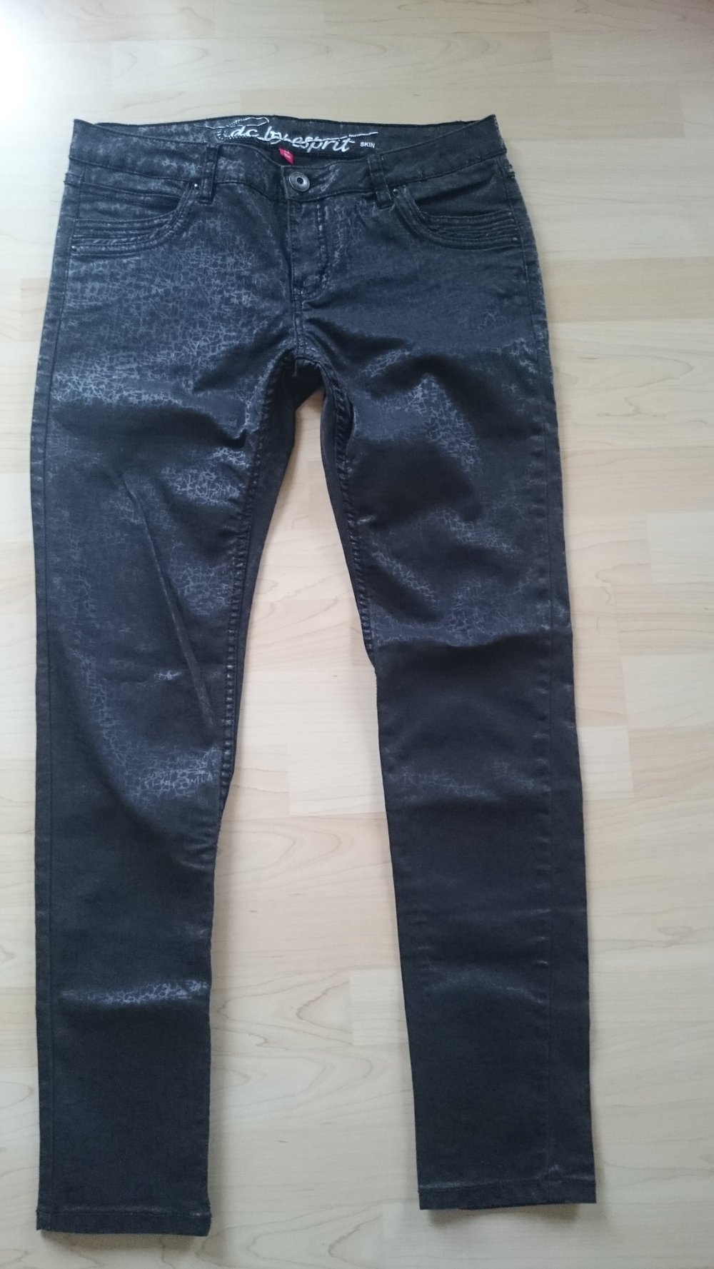 Edc by Esprit Hose Gr 42 Short schwarz Lederoptik