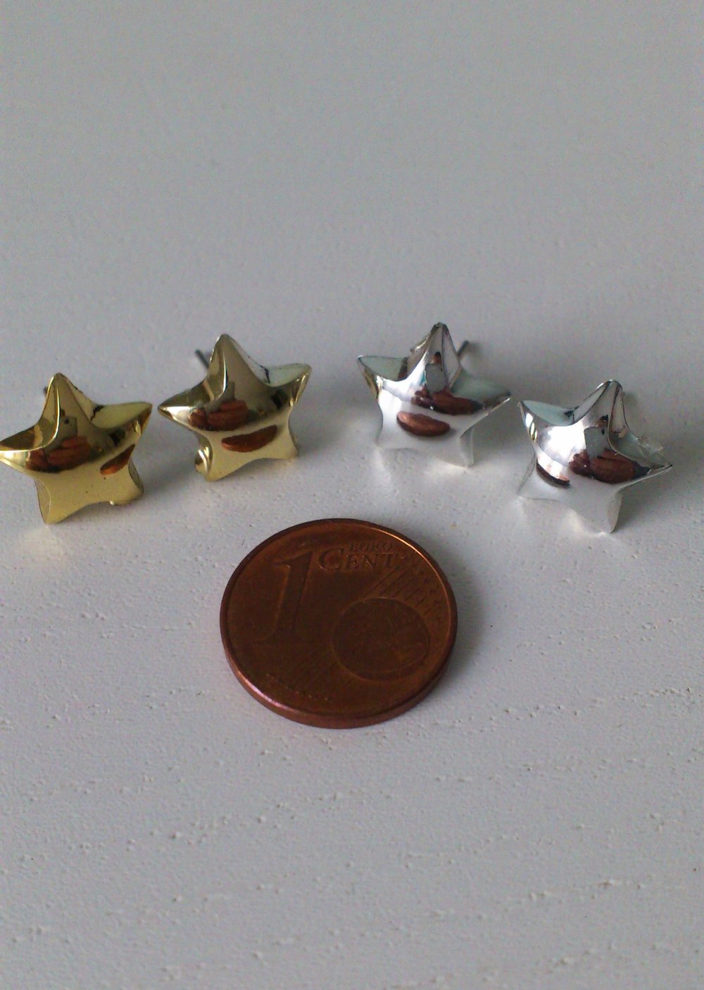 2er-Set Stern Ohrstecker gold und sllberfarben
