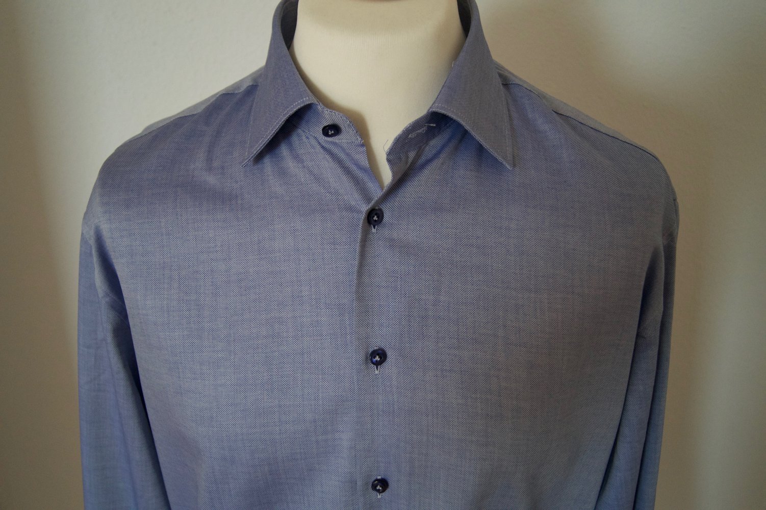 Jacques Britt Herren-Hemd - Gr. 44 - blau - NEU