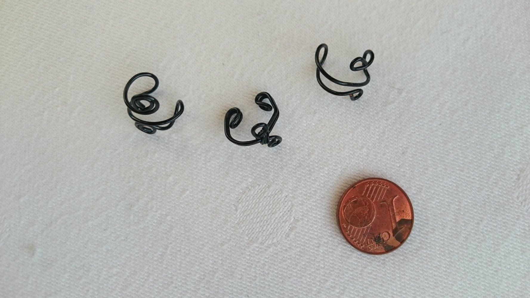 3 schwarze Ear Cuffs / Wrap / Clips / Ohranstecker