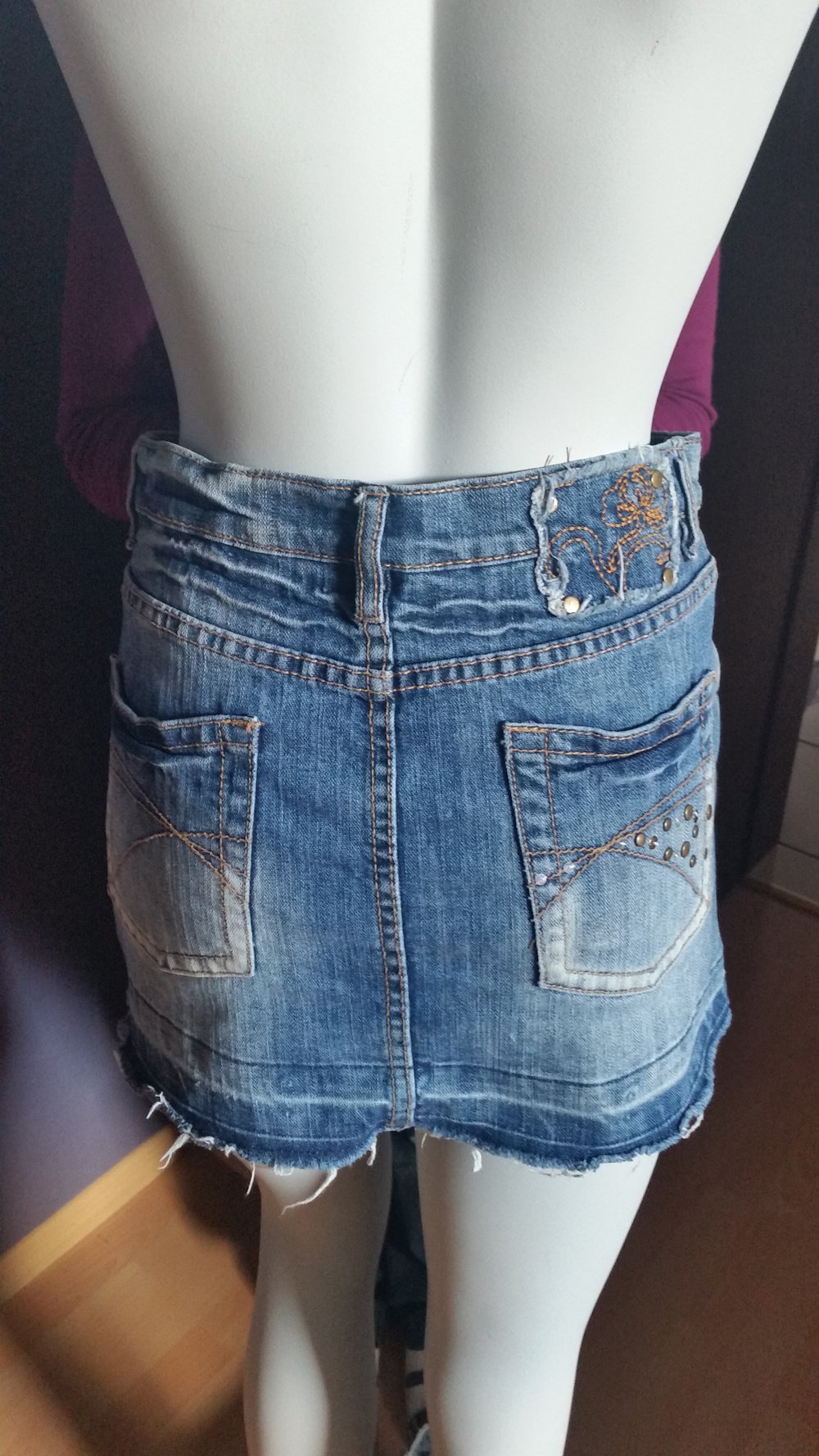 kurzer Jeansrock