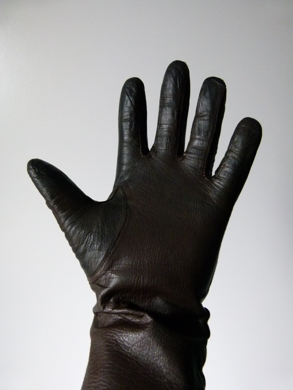 Leder Handschuhe, True Vintage, dunkelbraun, Gothic Retro Steampunk Boho Mori
