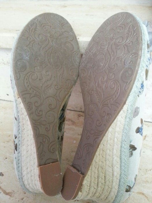 Wedges Keil Peeptoes 38 bunt Blumen