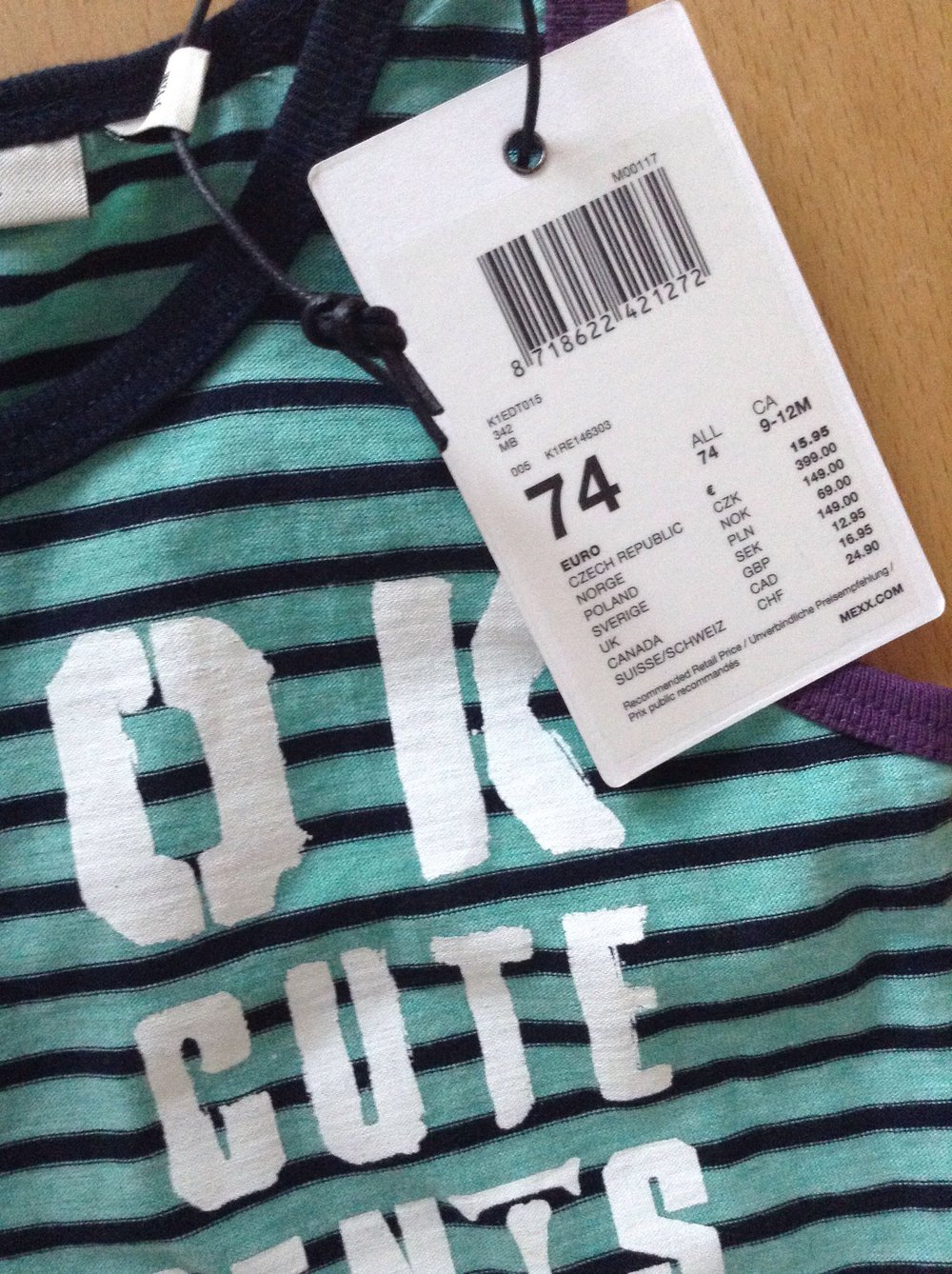  Mexx Baby Top Gr.74 Neu mit Etikett