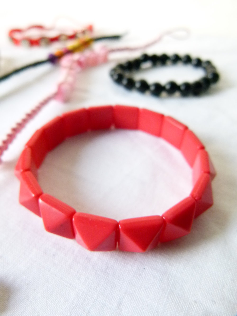 Armbänder Set, 6 Stück, Knüpf- & Perlenambänder, Modeschmuck, Boho Mori Festival Hippie