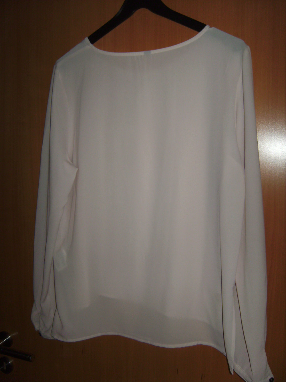 Tunika, Bluse Chiffon, Langarm Oberteil XL, Basic Kombinierbar nudefarben Lachs