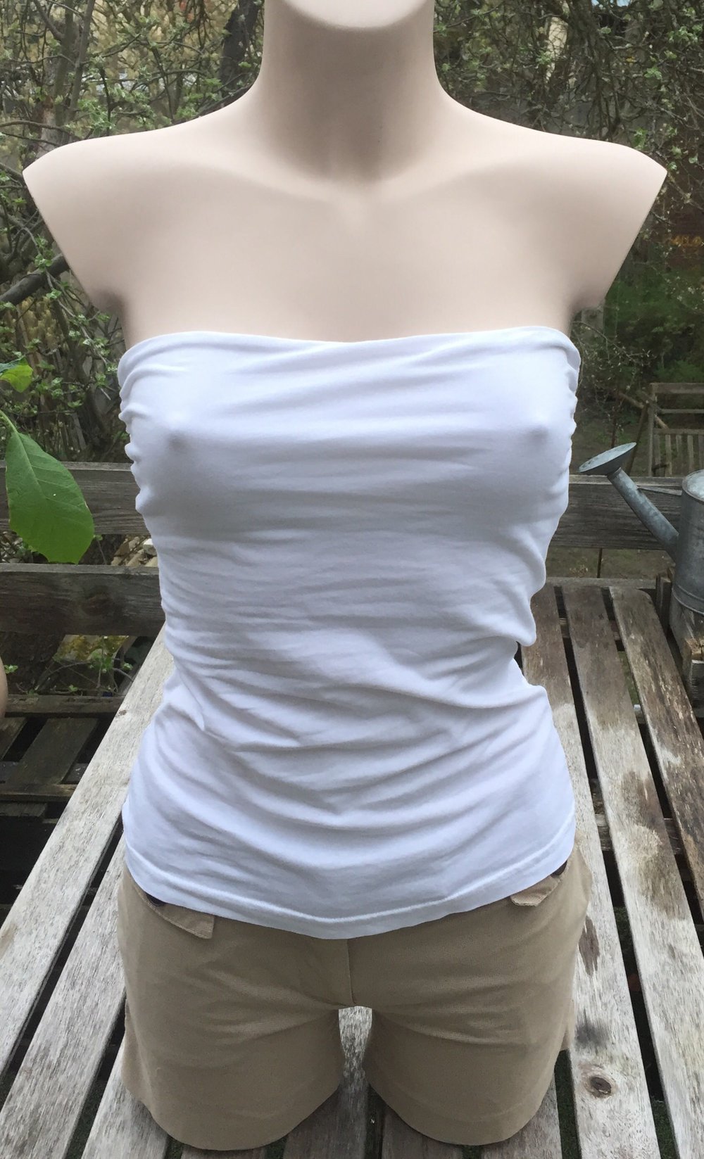 H&M Tubetop TUBE TOP weiß Gr. S