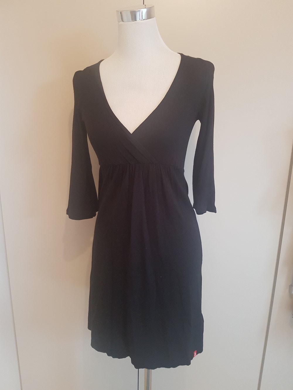 EDC by Esprit Hippie Feinstrick Kleid Boho Schwarz XS S 34 36