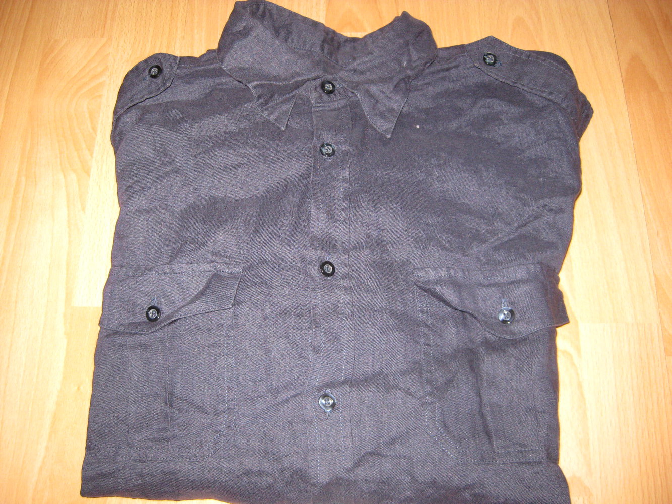 AUTHENTIC Leinen Hemd Langarm Größe L NEU