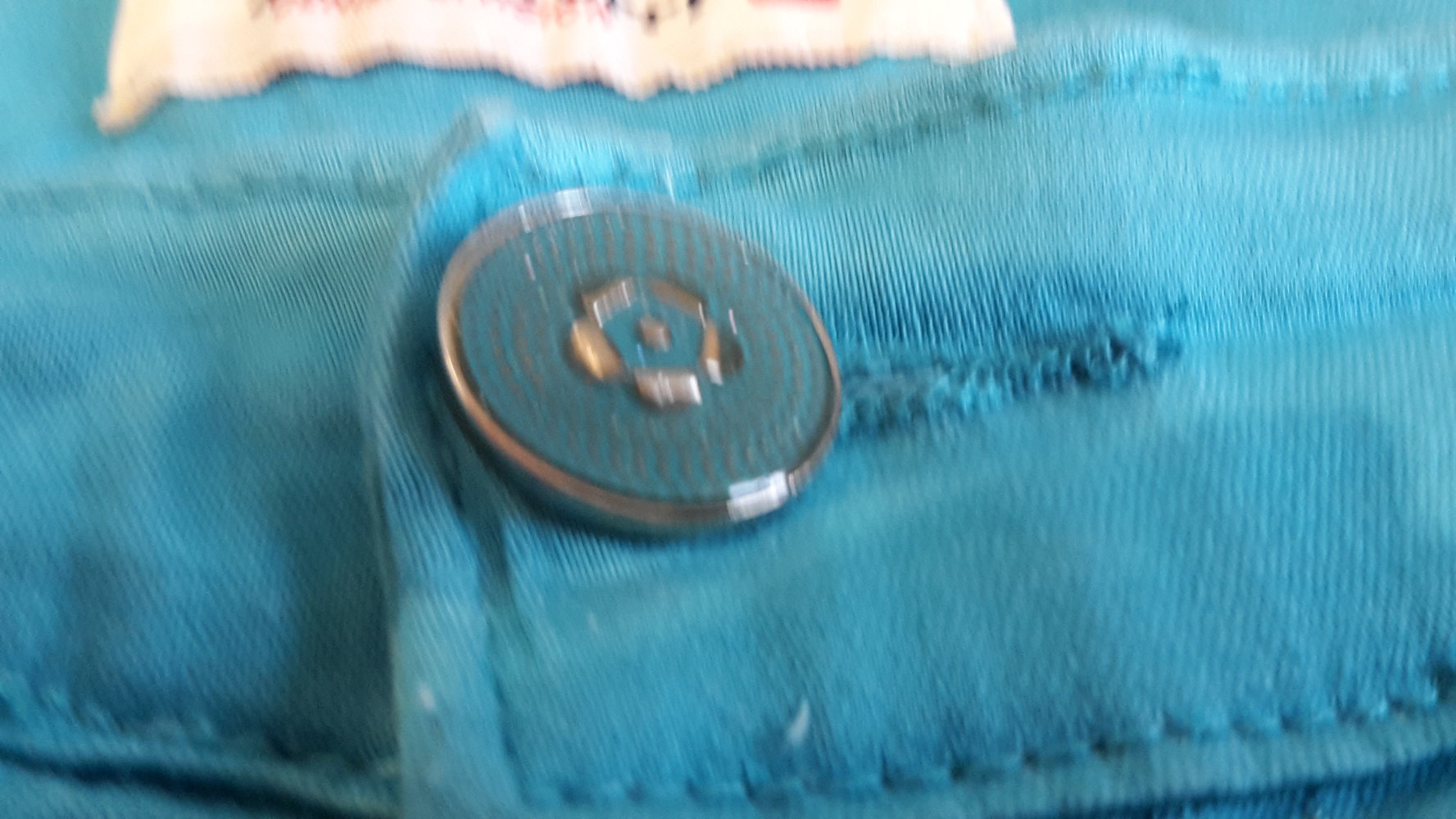 GR.42/l petrol blau Hose Sommer 7/8 chic Details frisch türkis
