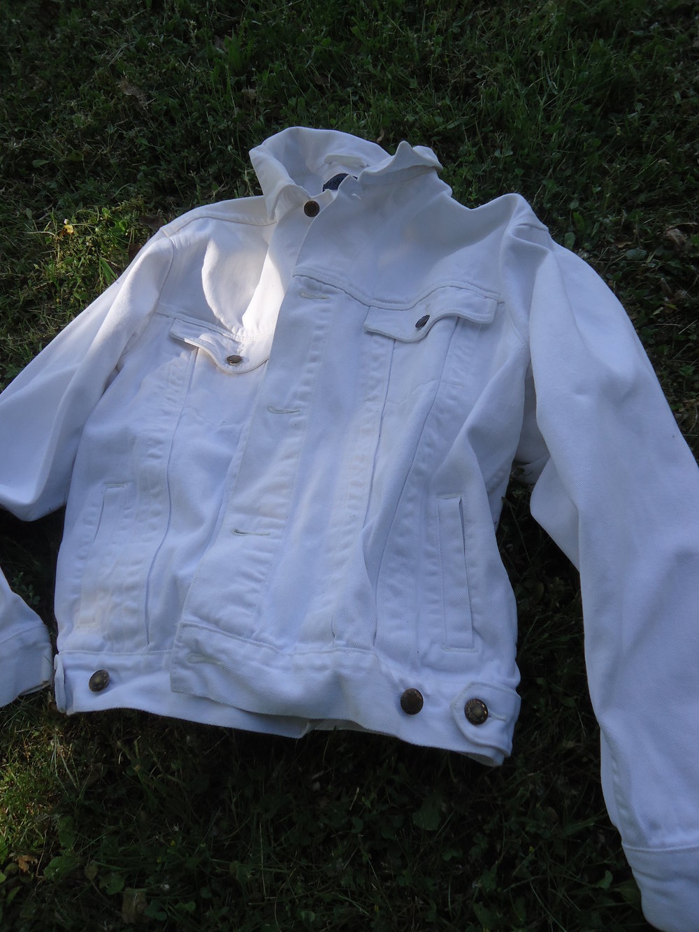 Jeansjacke, Weiß