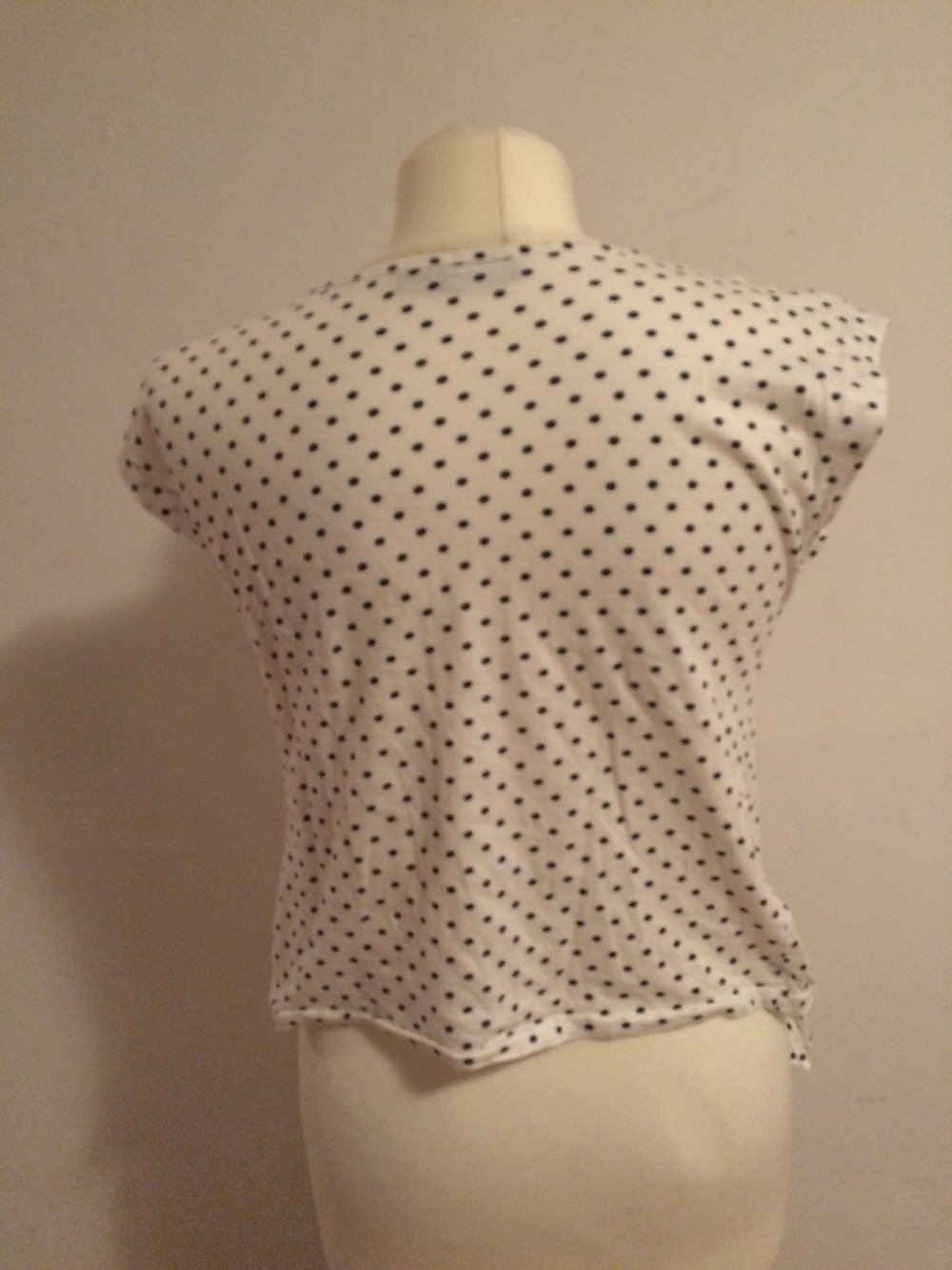 Bindebluse T-Shirt gepunktet kurz