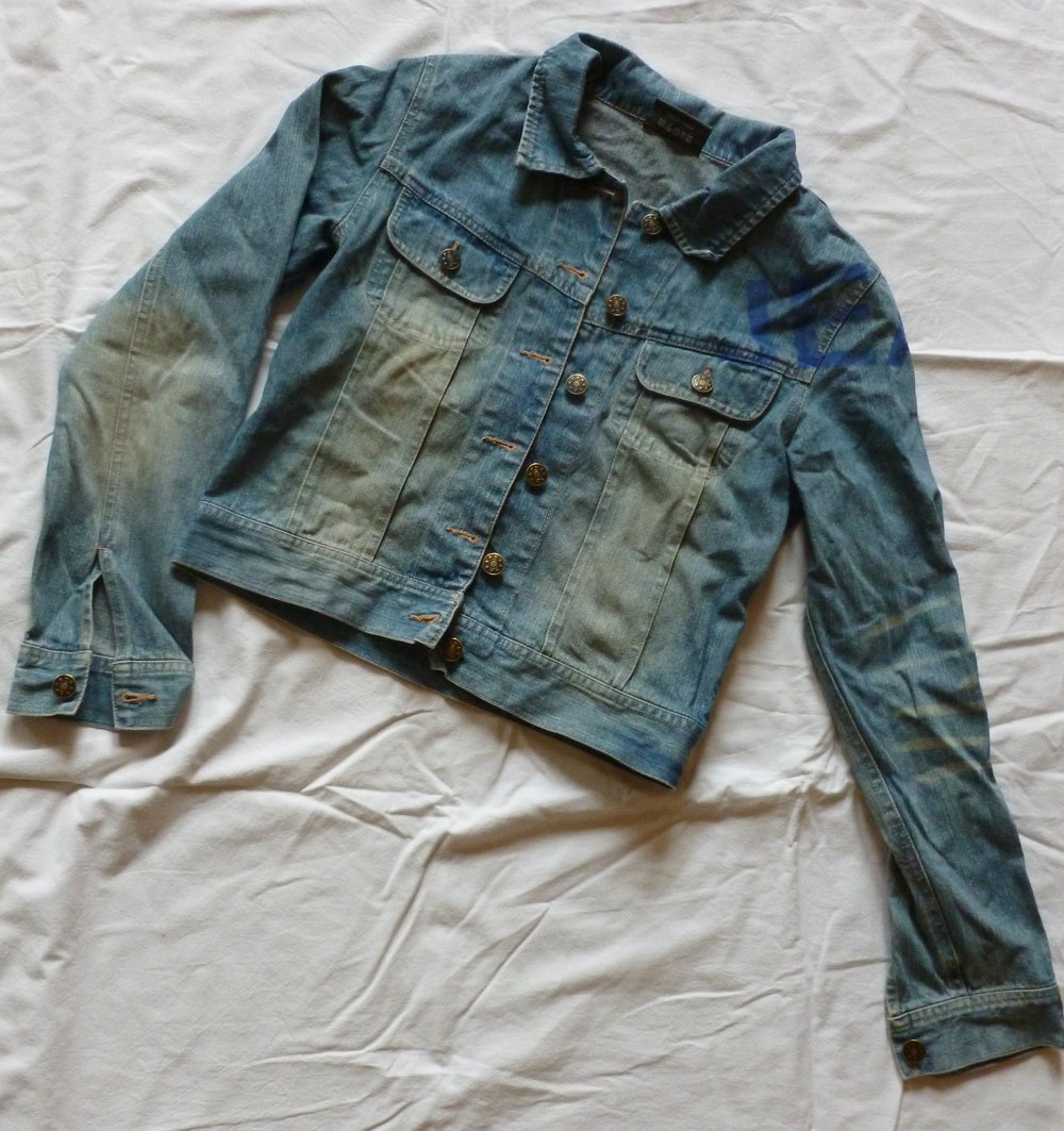Jeansjacke mit Aufdruck