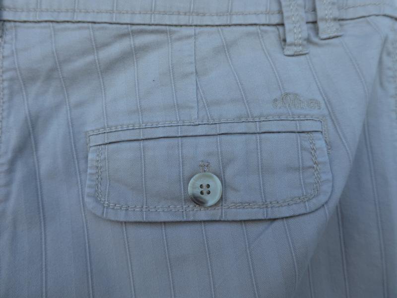 s.Oliver – Damen-Hose, beige mit Struktur - Gebraucht