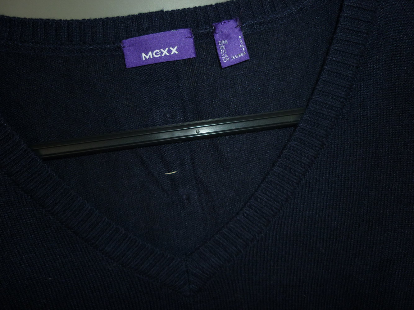 Mexx Strickpullover Knopfleiste dunkelblau Größe 36 S 