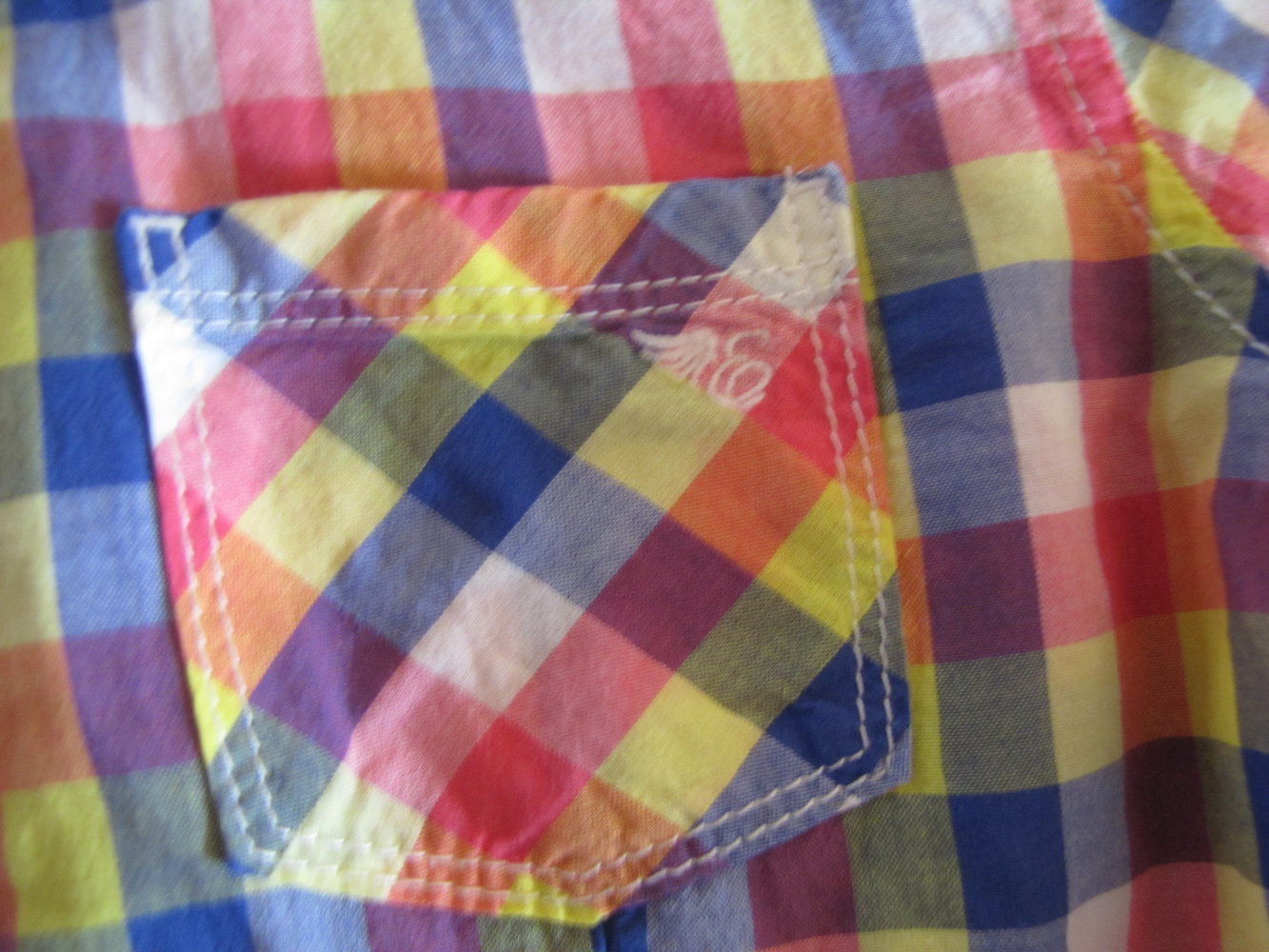 Esprit: bunt karierte Langarmbluse Gr. 152/158