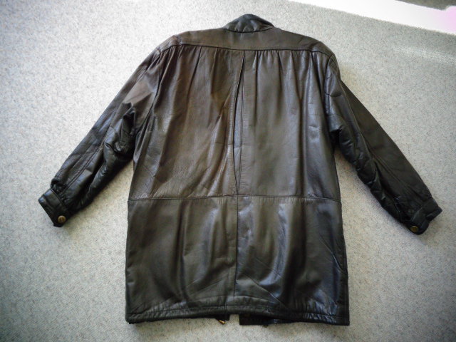 #Vintage - Damen Parka Lederparka Jacke Longjacke Echt Leder Gr. 38/40 bzw. ca. Gr. M/L