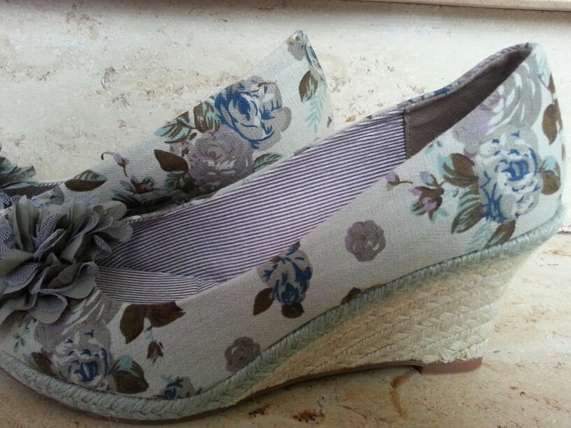 Wedges Keil Peeptoes 38 bunt Blumen