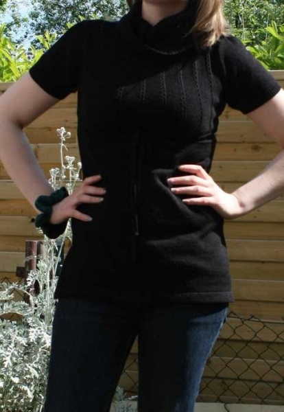 Strickkleid, Pullover kurzarm, Rollkragen, Laura Scott, Gr. 32/34