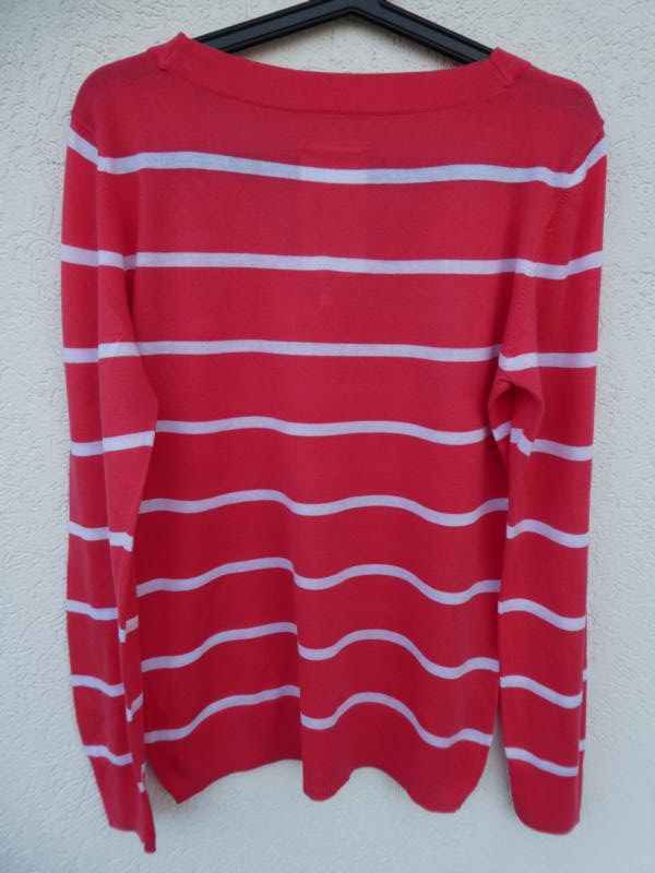 QS by s.Oliver – Damen Feinstrick-Pulli, gestreift - Gebraucht, fast wie neu