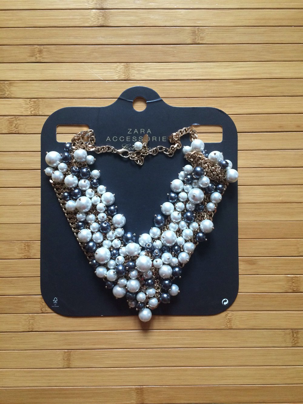 Zara Kette Perlen Statement gold Blogger