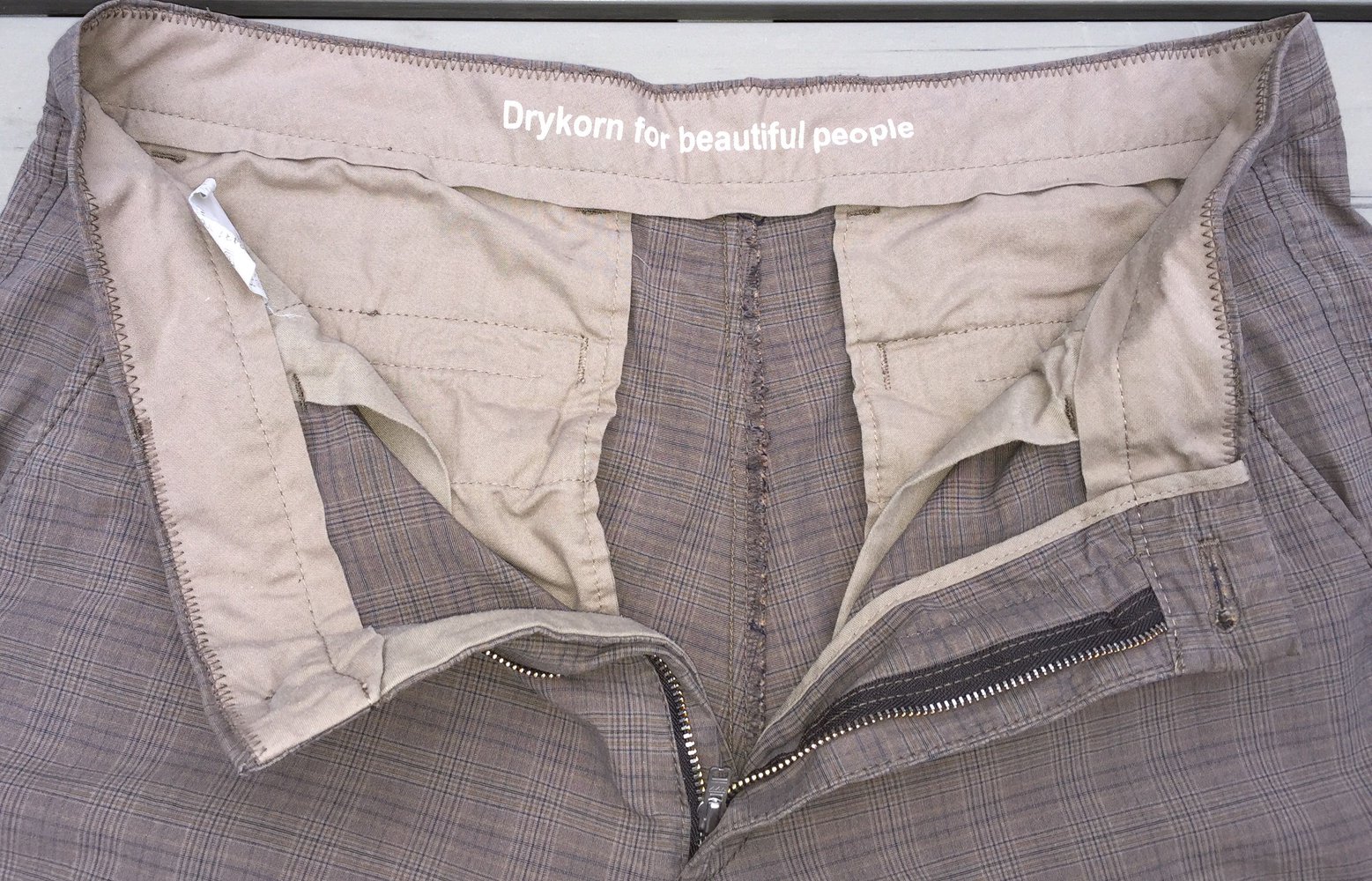 DRYKORN Karohose HOSE *Chuck* beige Gr. 33/34