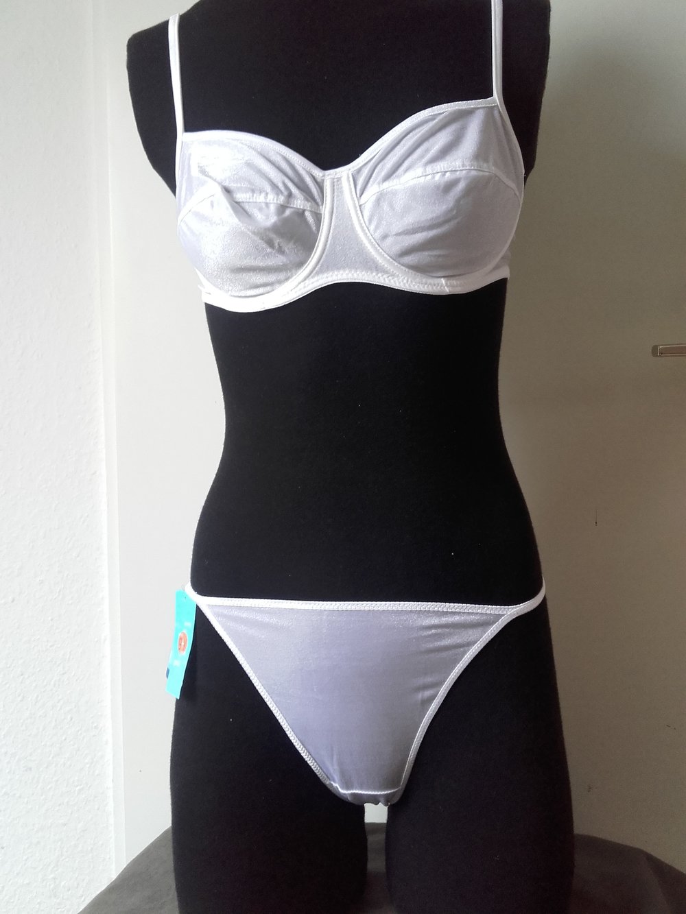 2x Garel Set blanco in (durch)schimmerndem weiß, 75C/M und 80B/M