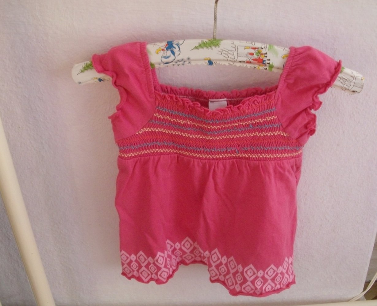 Süsses Tunika Shirt Gr. 80 BabyClub C&A gesmogt Pink